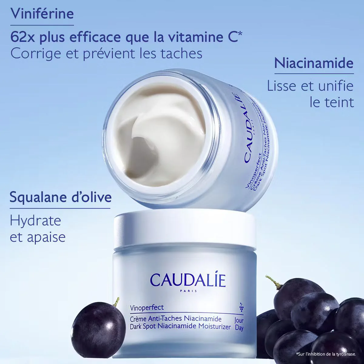 CAUDALIE Vinoperfect Crème Anti-Taches Niacinamide Recharge 50ml Hydratation Éclat - Image 3