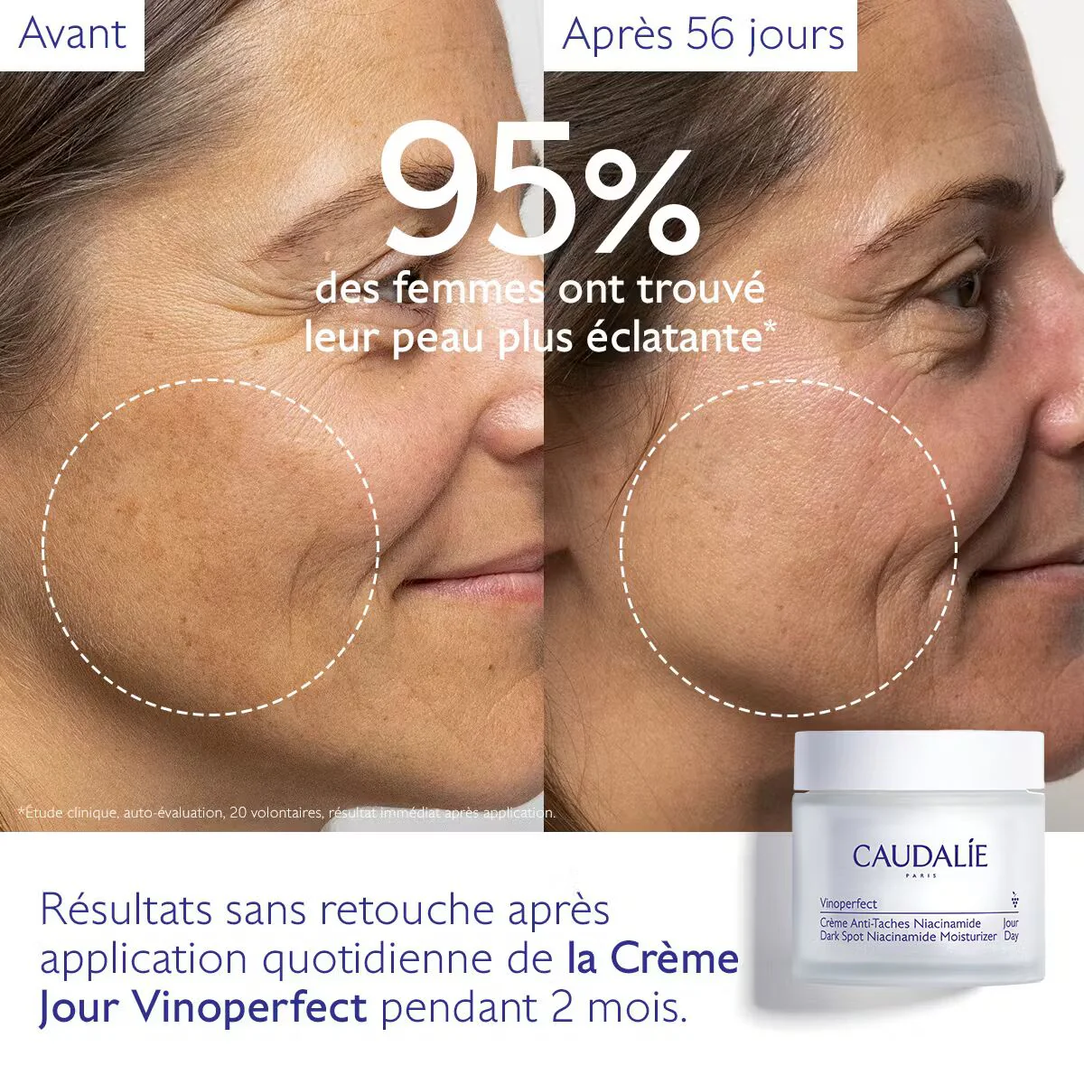 CAUDALIE Vinoperfect Crème Anti-Taches Niacinamide Recharge 50ml Hydratation Éclat - Image 4