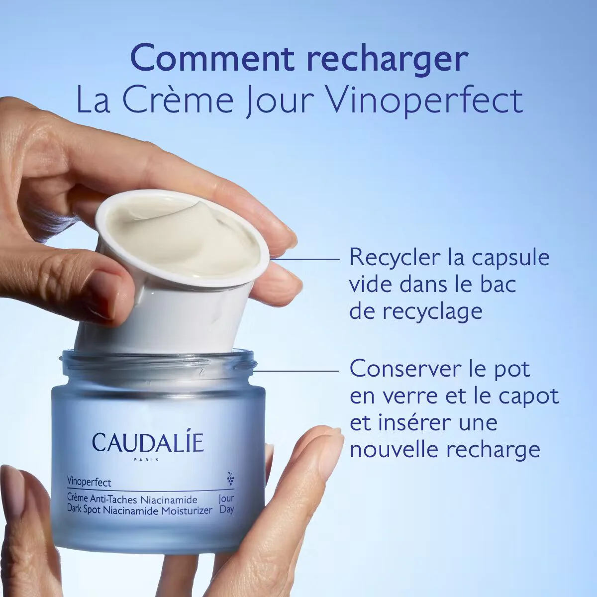 CAUDALIE Vinoperfect Crème Anti-Taches Niacinamide Recharge 50ml Hydratation Éclat - Image 7