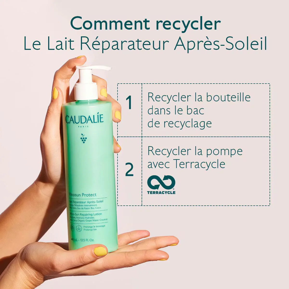 CAUDALIE Vinosun Protect Lait Réparateur Après-Soleil 400ml Hydratation Intense Apaisement Immédiat Réparation Cutanée - Image 7