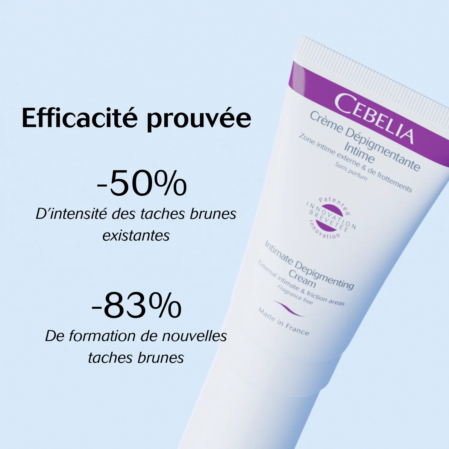 CEBELIA Crème Dépigmentante Intime 30ml Éclaircissante Zones Intimes Anti-Taches Unifie Teint - Image 3