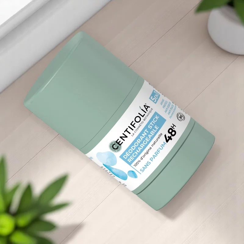CENTIFOLIA Déodorant Stick Rechargeable BIO Sans Parfum Peaux Sensibles Écologique - Image 3