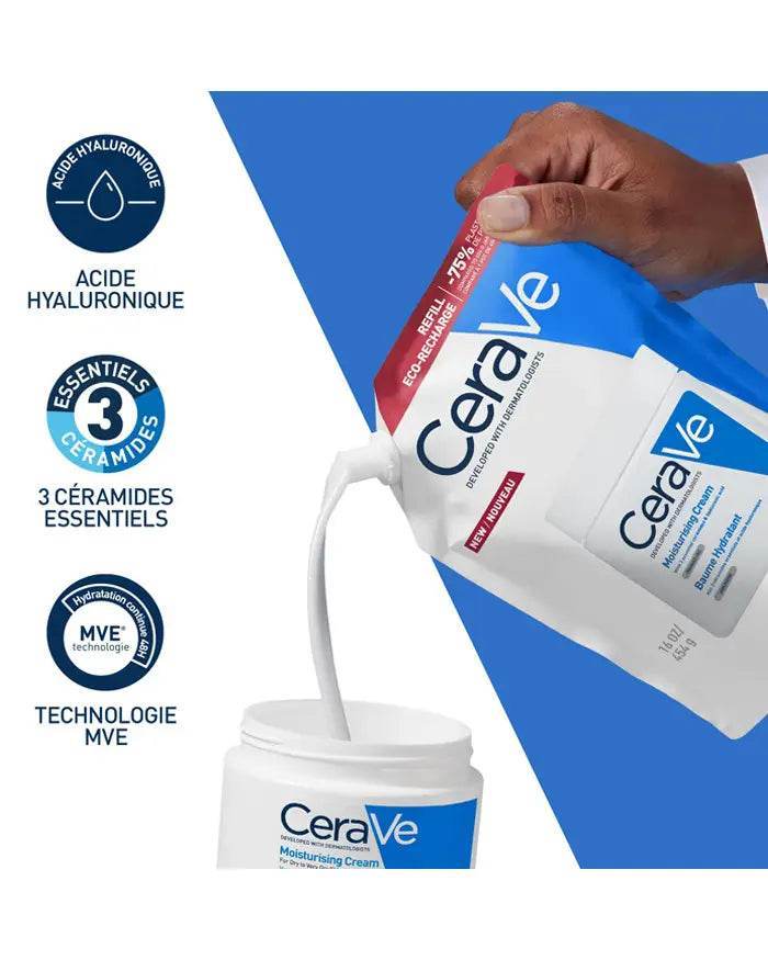 CeraVe Baume Hydratant Eco-Recharge 454g - Hydratation Intense & Barrière Protectrice - Image 2