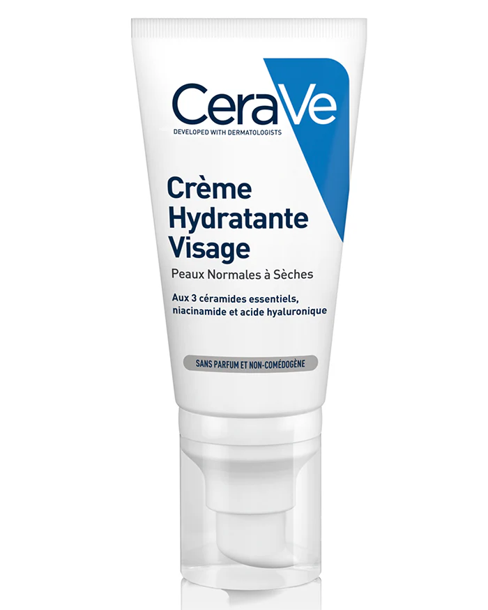 CERAVE Crème Hydratante Visage 52ml 3 Céramides Essentiels Acide Hyaluronique Niacinamide Hydratation 24H - Image 2