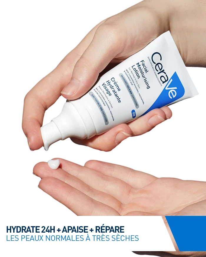 CERAVE Crème Hydratante Visage 52ml 3 Céramides Essentiels Acide Hyaluronique Niacinamide Hydratation 24H - Image 4