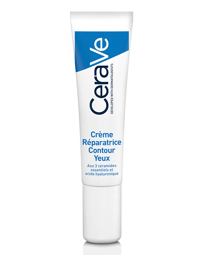 CERAVE Crème Réparatrice Contour des Yeux 14ml 3 Céramides Essentiels Acide Hyaluronique Niacinamide Anti-Âge Cernes
