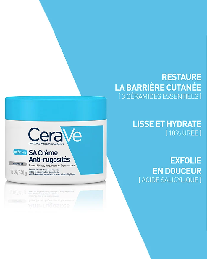 CERAVE SA Crème Anti-Rugosités Lissage Intensif Acide Salicylique 3% Céramides Exfoliation Douce Peau Lisse Kératose Pilaire Corps - Image 6