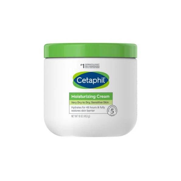 CETAPHIL Crème Hydratante Hydratation 24h Peaux Sensibles Sèches Très Sèches Texture Riche Non Grasse Visage Corps