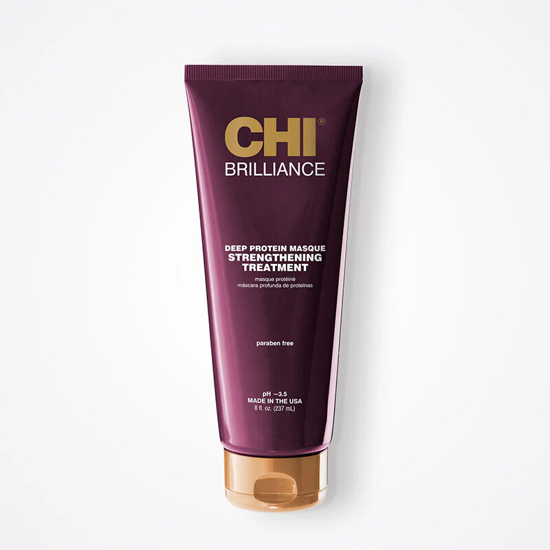CHI Deep Brilliance Masque Protéiné 237ml Masque Réparateur Protéines Cheveux Abîmés Secs