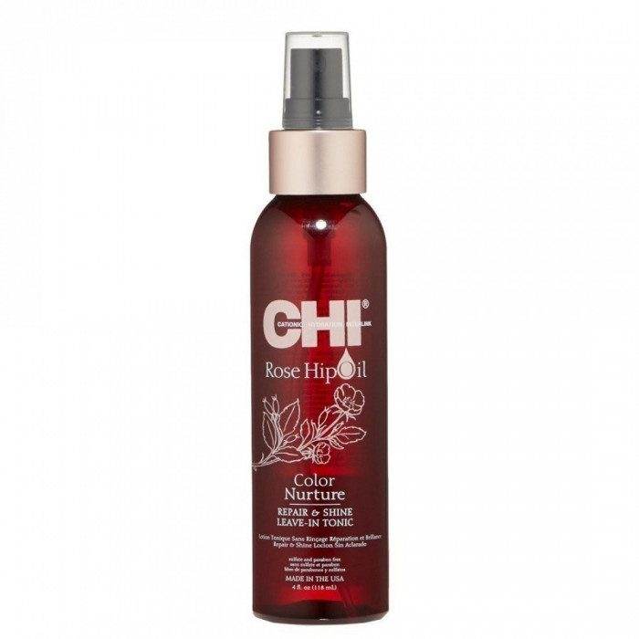 CHI Rose Hip Oil Repair & Shine Leave-In Tonic 118ml - Tonique Sans Rinçage