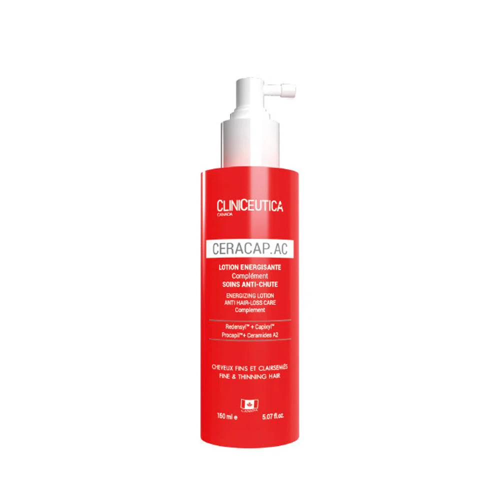 CLINICEUTICA Ceracap AC Lotion Énergisante 150ml Anti-Chute Cheveux Stimulante Croissance Capillaire Fortifiante Tous Types de Cheveux
