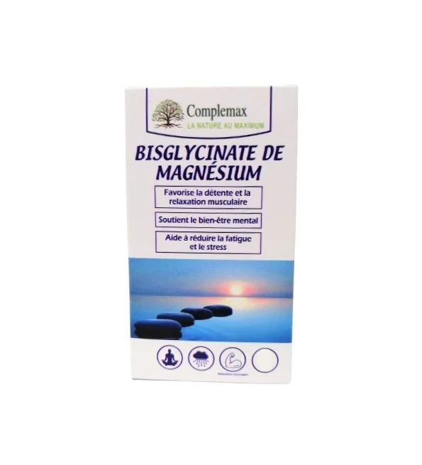 COMPLEMAX Bisglycinate de Magnésium 30 Gélules Stress Sommeil Muscles Énergie