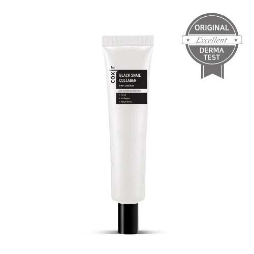 COXIR Black Snail Collagen Eye Cream 30ml Crème Contour Yeux Anti-Âge Bave Escargot Collagène Rides Cernes Poches