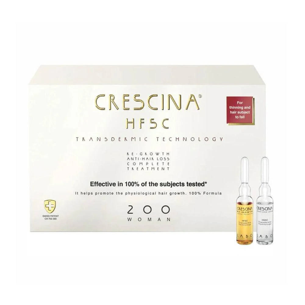 Crescina HfSC Transdermic Complete Treatment 200 Women 10+10 x 3.5ml Anti-Chute Douce