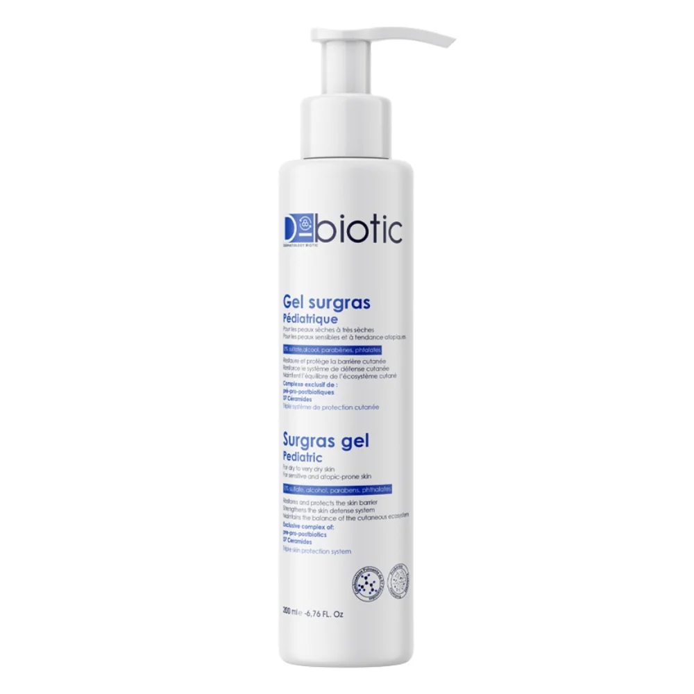 D-BIOTIC Gel Surgras Pédiatrique 200ml Nettoyant Bébé Enfant Peaux Sensibles Probiotiques