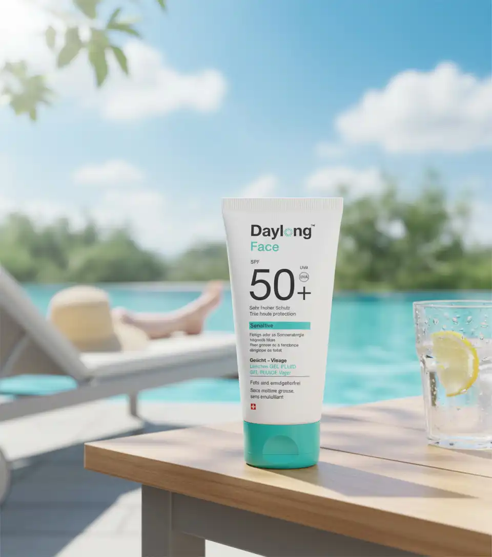 DAYLONG Face Sensitive Gel SPF50+ 50ml Gel Solaire Visage Peaux Sensibles Mixtes Grasses Très Haute Protection - Image 3