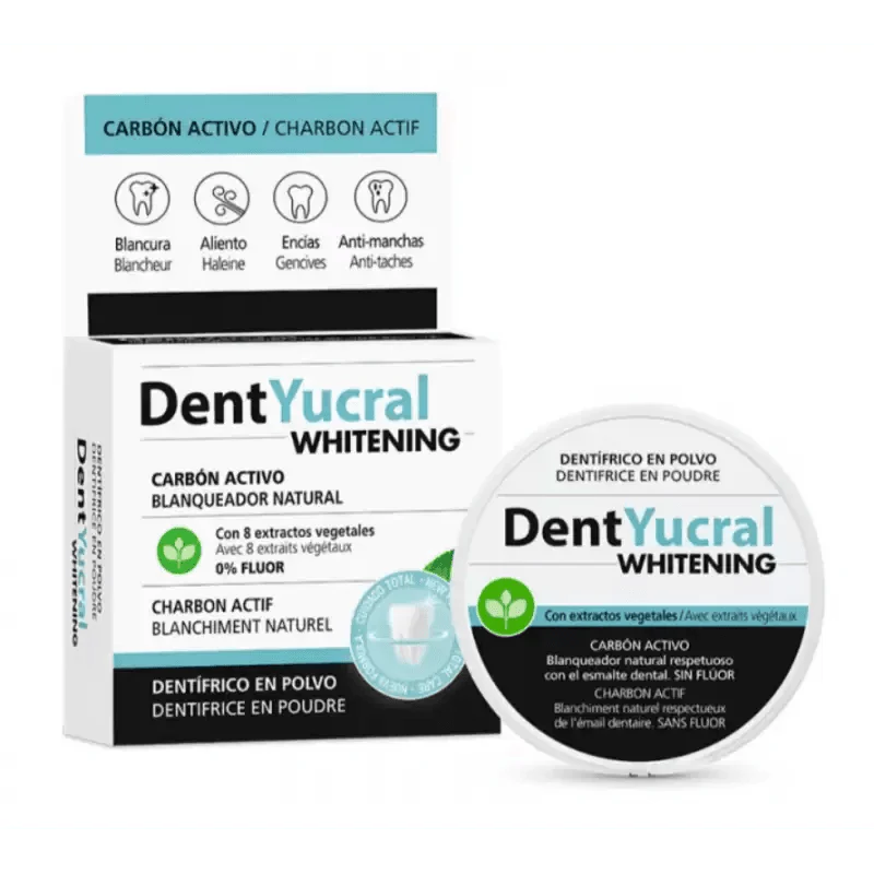 DentYucral Dentifrice Blanchissant Poudre 50g Charbon Végétal Éclat Naturel