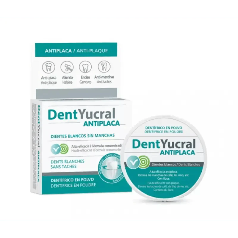 DentYucral Dentifrice Poudre Antiplaque 50g Nettoyage Intensif Plaque Dentaire