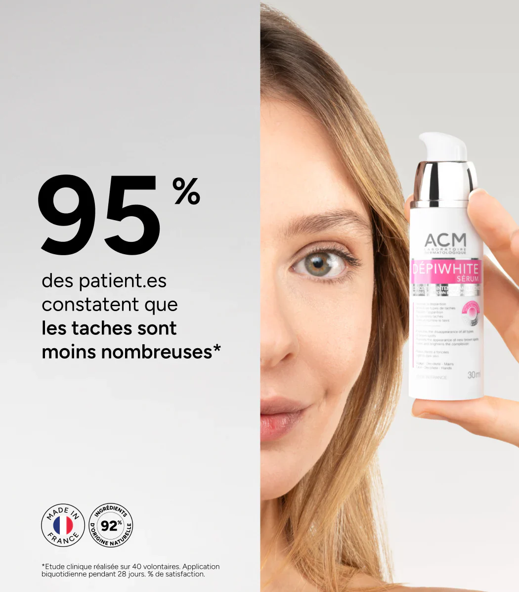 ACM DÉPIWHITE Sérum Concentré Intensif Anti-Taches 30ml Éclaircissant Lumineux Hyperpigmentation + Écran Solaire SPF50+ - Image 8