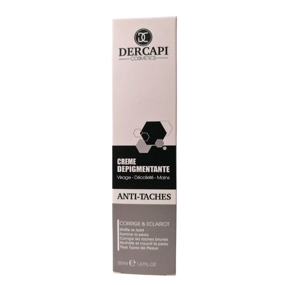 DERCAPI Crème Dépigmentante 50ml Crème Anti-Taches Éclaircissante Visage