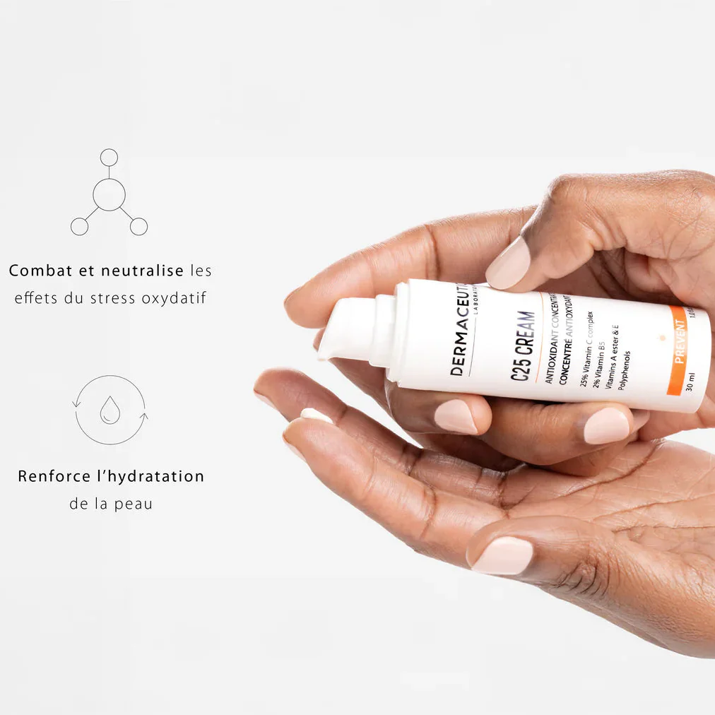 DERMACEUTIC C25 Crème 30ml - Crème Vitamine C 25% Éclat Anti-Âge - Image 5