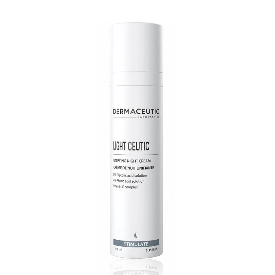 DERMACEUTIC Light Ceutic 40ml Crème Nuit Unifiante Eclat Naturel Hydratation
