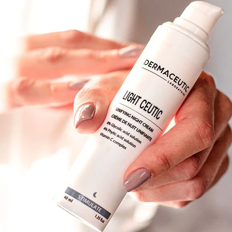 DERMACEUTIC Light Ceutic 40ml Crème Nuit Unifiante Eclat Naturel Hydratation - Image 3