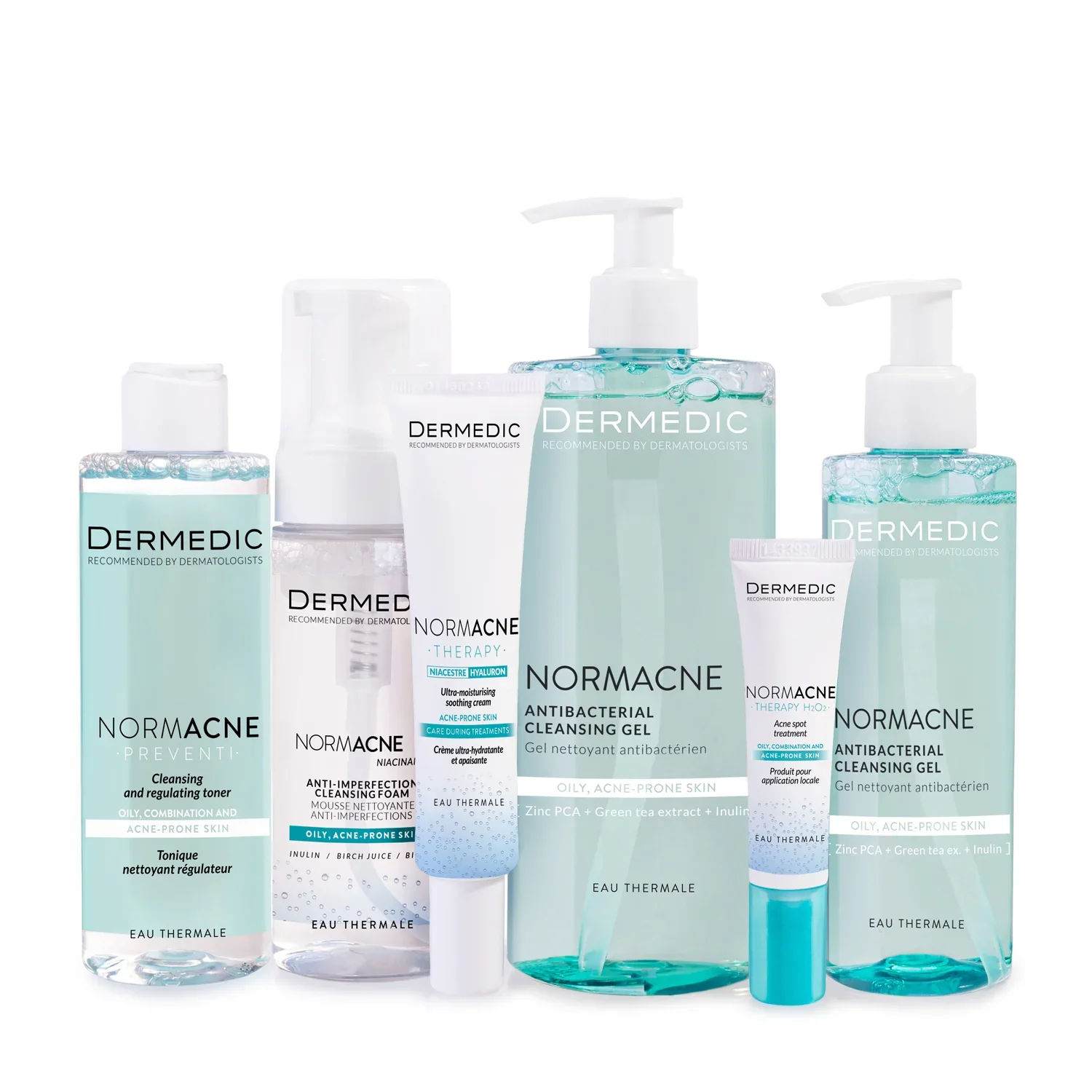 DERMEDIC Normacne Gel Nettoyant Anti-Bactérien 200ml Gel Nettoyant Acné Peaux Grasses Imperfections - Image 3