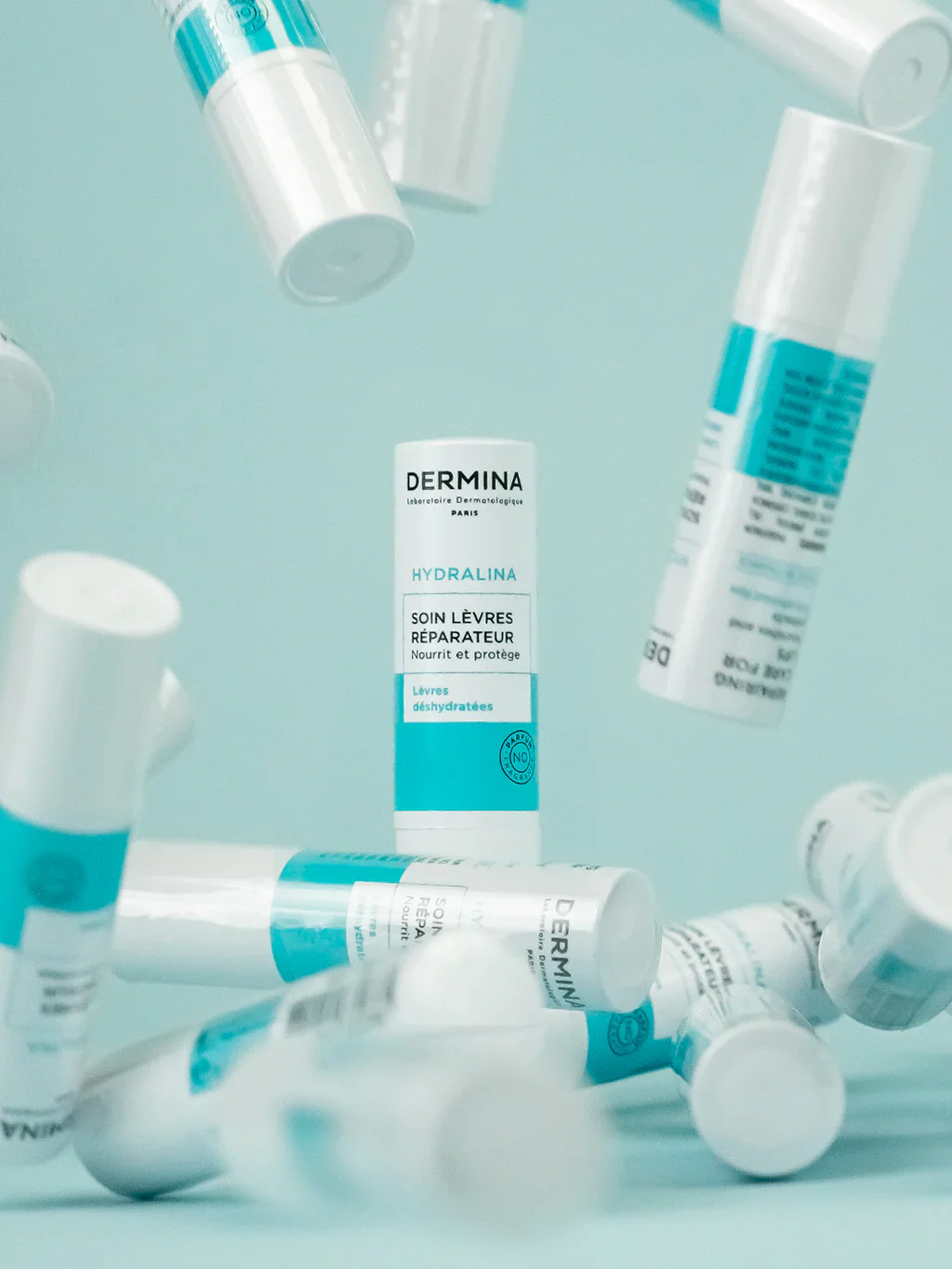 DERMINA Hydralina Soin Lèvres Réparateur 4g Stick Lèvres Nourrissant Protecteur Anti-Gerçures - Image 3