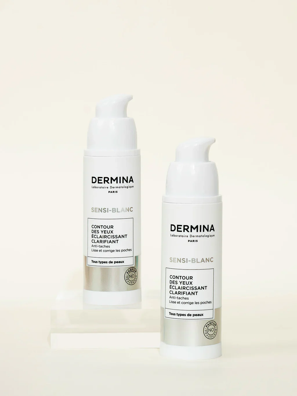 DERMINA Sensi-Blanc Contour des Yeux Éclaircissant Clarifiant 20ml Anti-Cernes Anti-Poches Anti-Taches Triple Correction Tous Types de Peaux - Image 3