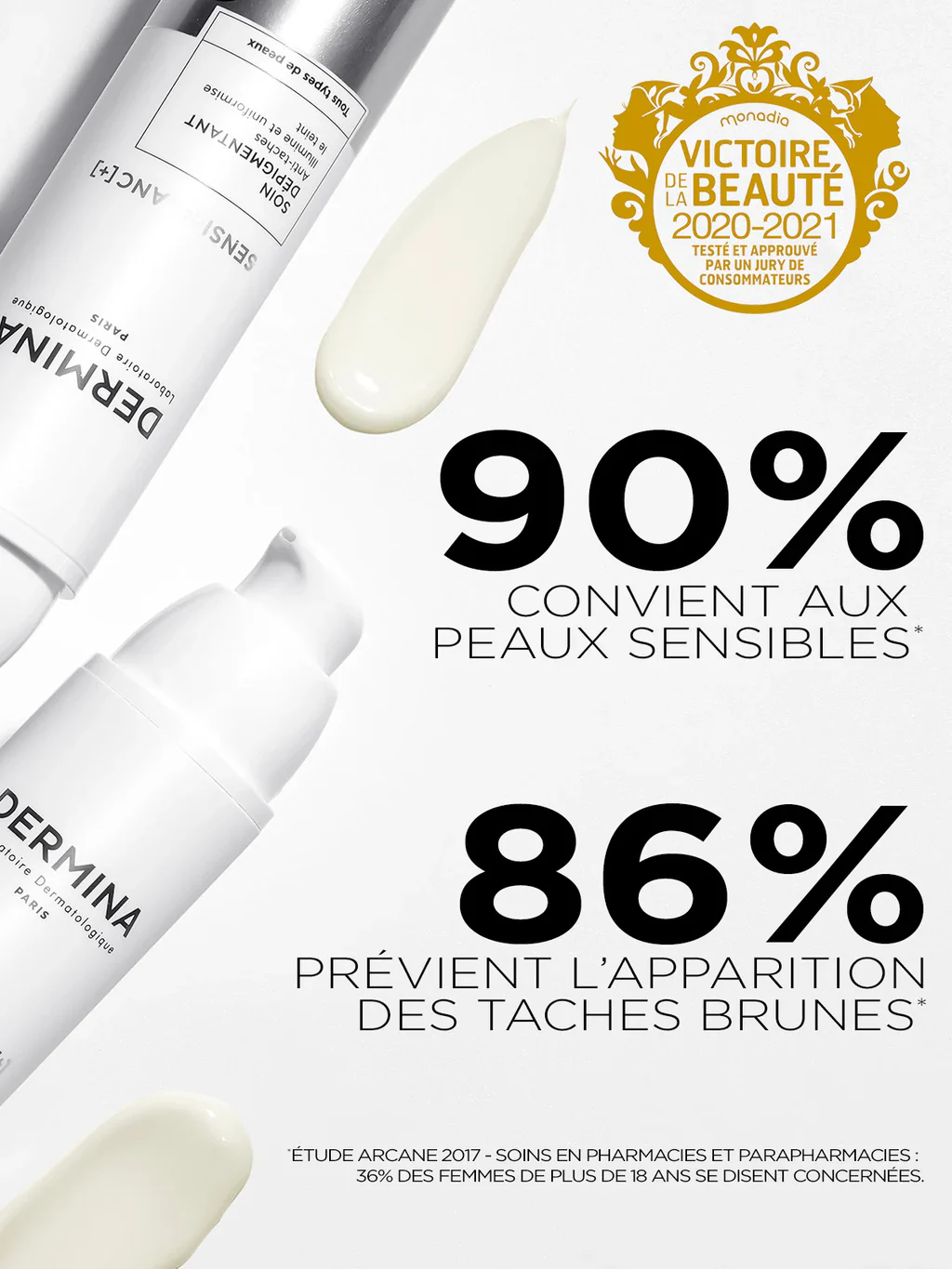 DERMINA Sensi Blanc+ Soin Dépigmentant Anti-Tache  Éclaircissant Uniformisant Vitamine C - Image 4