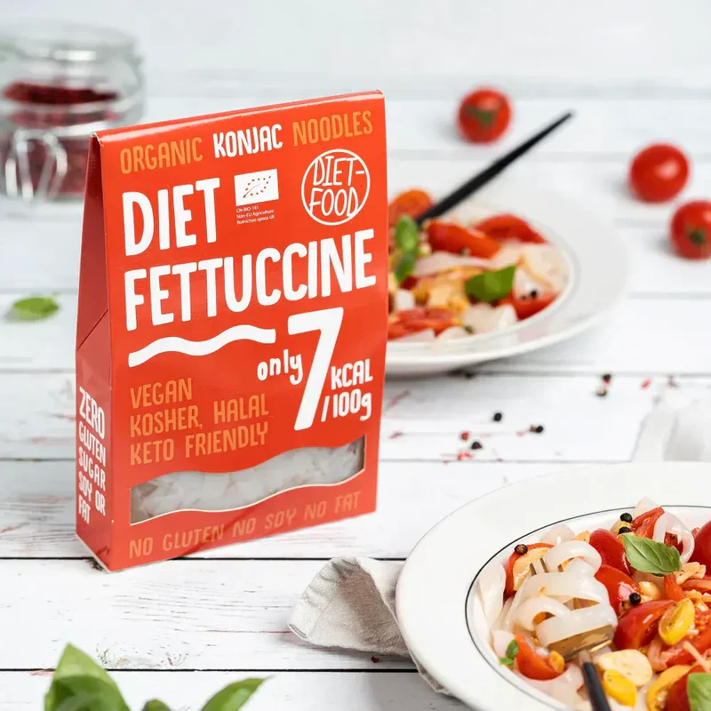 DIET FOOD Konjac Fettuccine 300g Pâtes Konjac Minceur Zéro Calorie Substitut Fettuccine Régime - Image 2