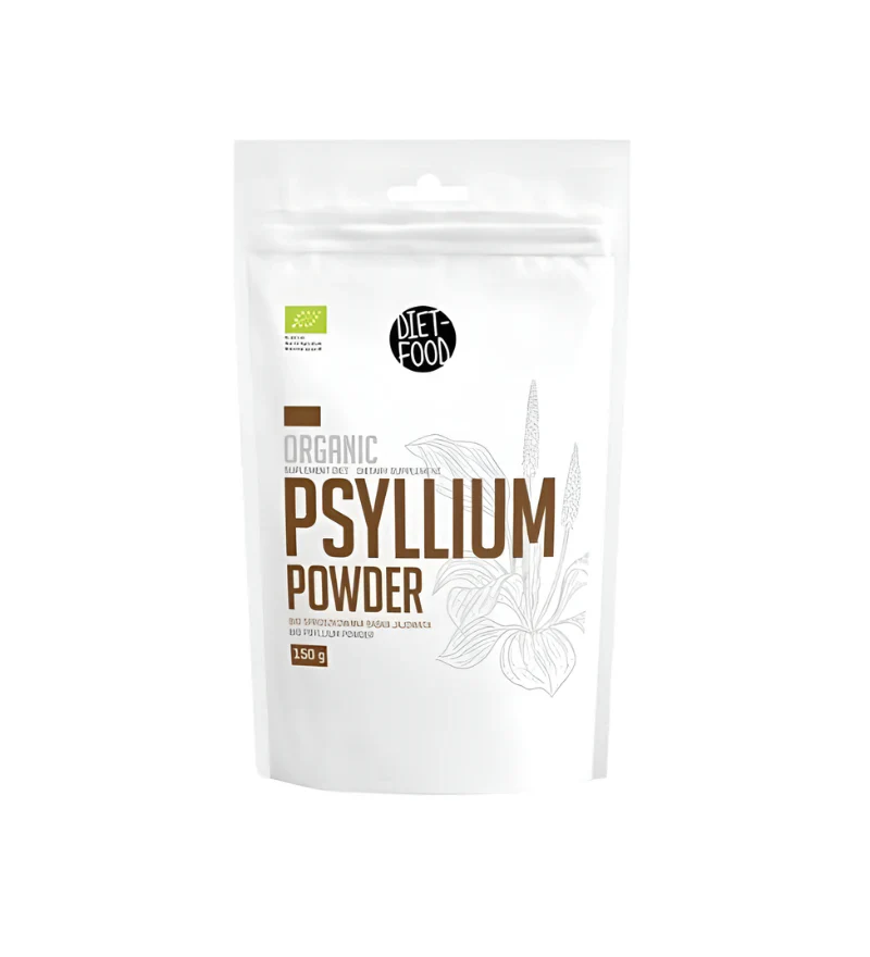 DIET FOOD Poudre de Psyllium 150g Fibres Solubles Naturelles Digestion Transit Intestinal Satiété