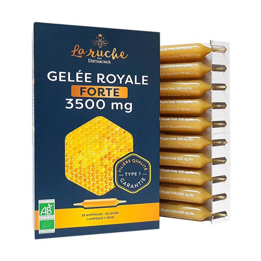 Dietaroma La Ruche Gelée Royale Forte 3500mg 20 Ampoules Énergie Immunité