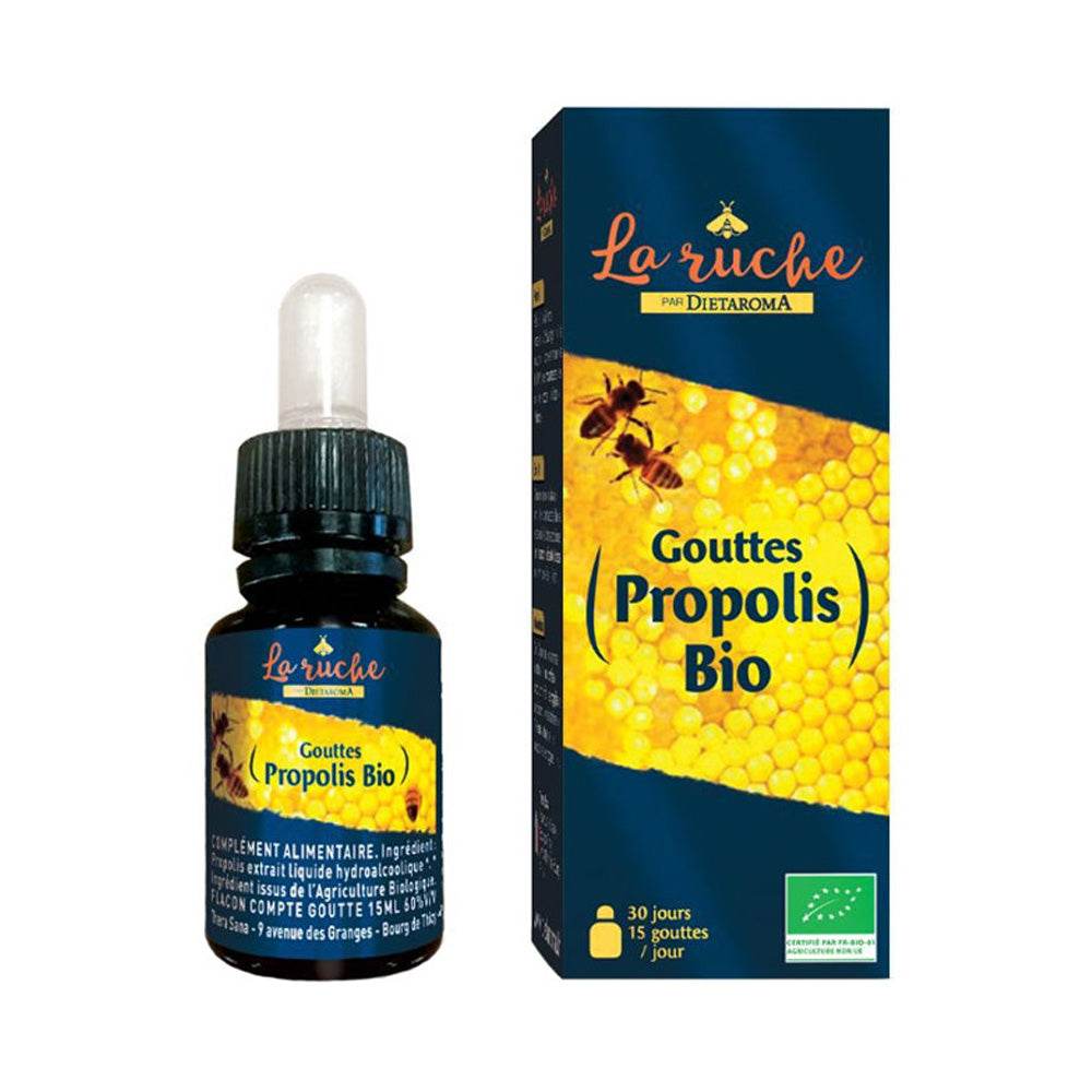 DIETAROMA La Ruche Gouttes Propolis Pure 15ml - Immunité & Protection Pure - Trésor de la Ruche