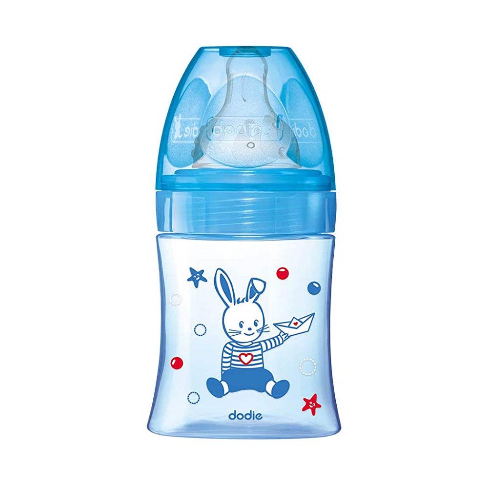 Dodie Biberon Initiation Tétine Ronde 3 Vitesses Débit 1 Bateau 0-6m 150ml
