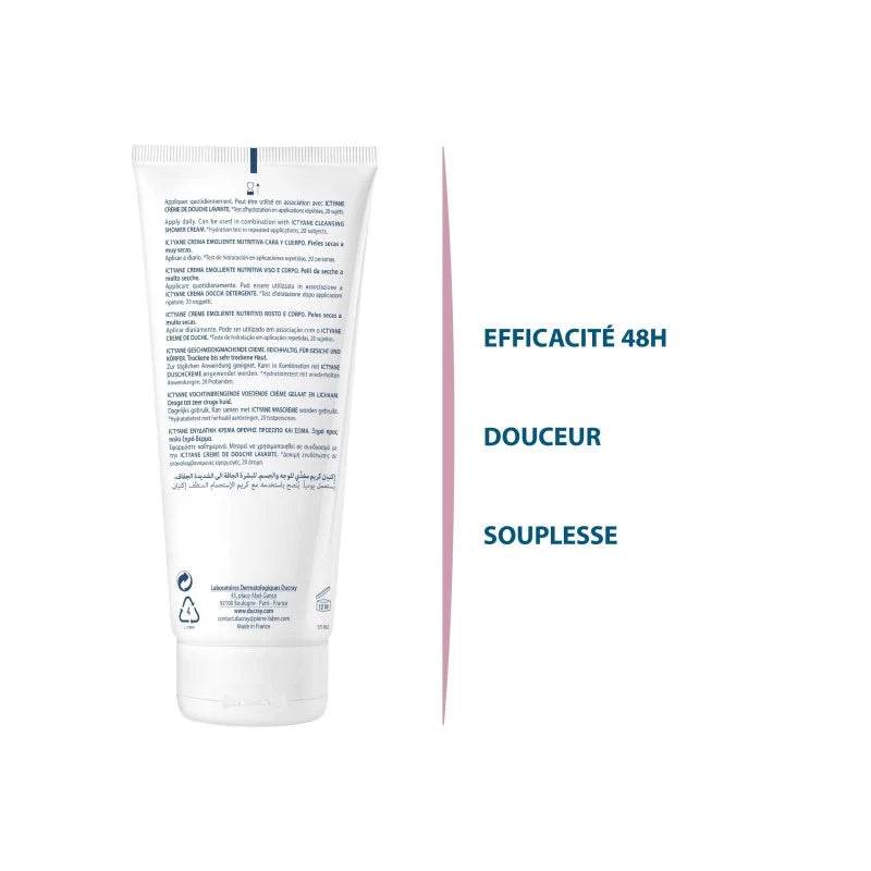 DUCRAY Ictyane Crème Émolliente Nutritive 200ml - Corps Peaux Très Sèches - Image 4
