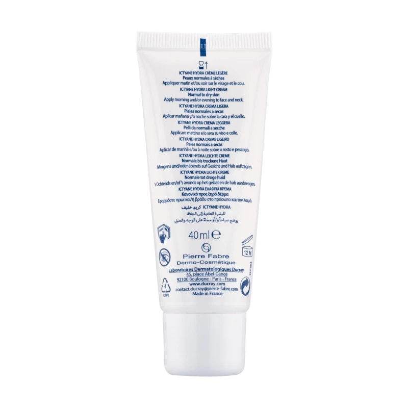 DUCRAY Ictyane Hydra Crème Légère Visage 40ml - Peaux Normales à Sèches - Image 2