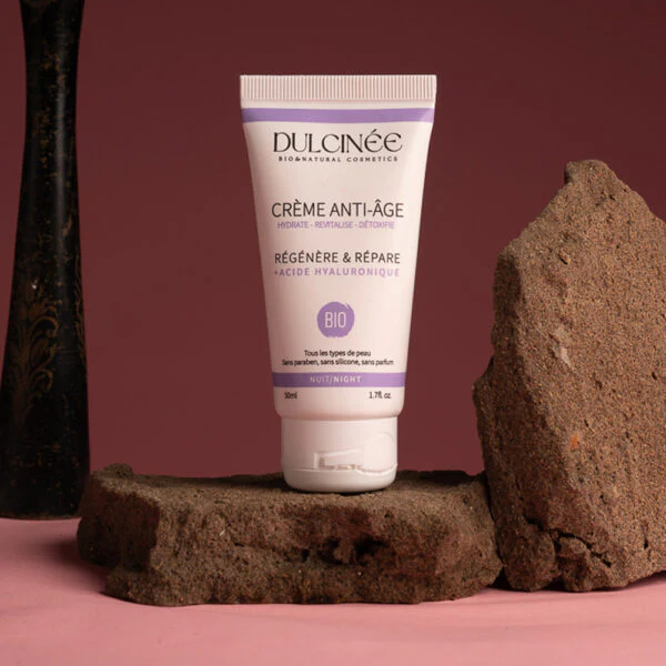 DULCINEE Crème de Nuit Anti-Âge Bio 50ml Crème Nuit Visage Bio Anti-Rides Régénération Naturelle Éclat - Image 2