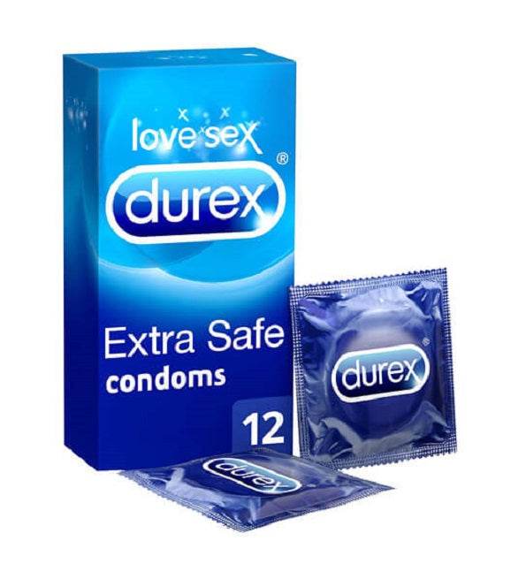DUREX Extra Safe Préservatifs Latex Résistants Extra Lubrifiés Protection 56mm