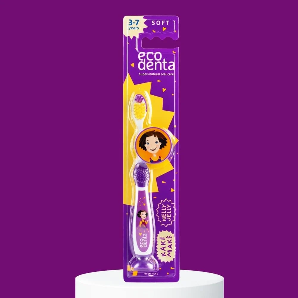 ECO DENTA Soft Toothbrush For Kids 3-7 ans Brosse à Dents Enfant Souple - Image 2