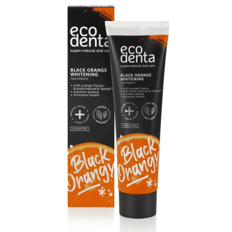 ECODENTA Dentifrice Blanchissant au Charbon Actif et à l'Orange 100ml Dentifrice Blancheur Naturel - Image 2
