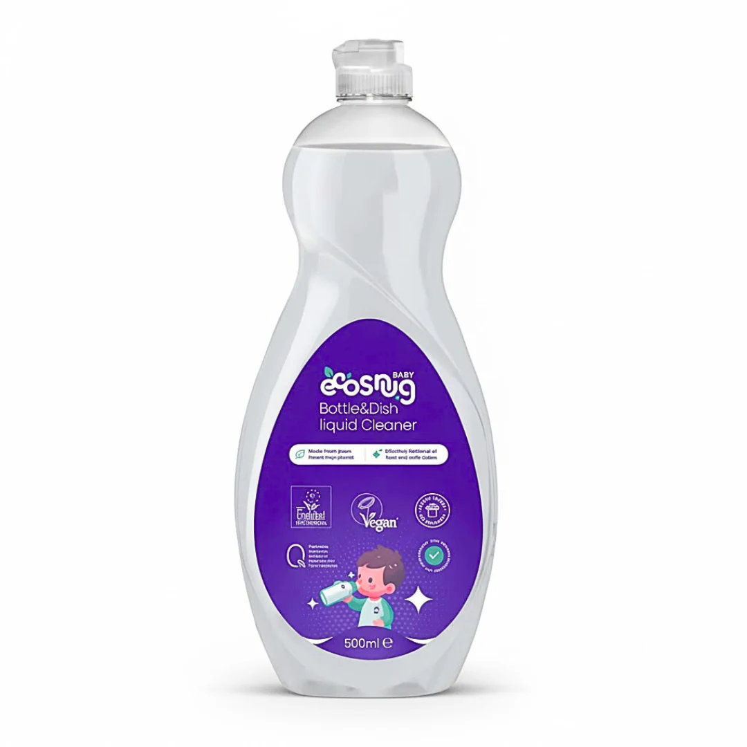 ECOSNUG Liquide Vaisselle Écologique Pour Bébé 500ml Formule Naturelle Sans Toxiques Hypoallergénique Biberon Tétine