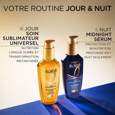 ELSEVE Huile Extraordinaire Cheveux Très Secs Kit Shampooing 200ml + Sérum 100ml Nutrition Intense Brillance - Image 8