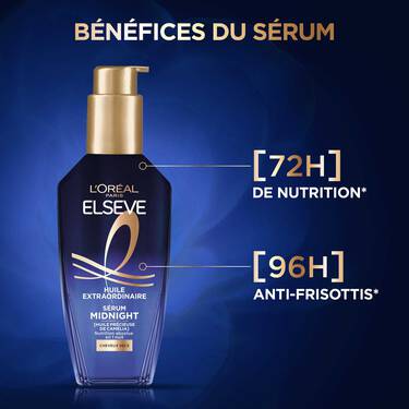 ELSEVE Huile Extraordinaire Sérum Nuit 100ml 6 Huiles Précieuses Réparation Nocturne Cheveux Secs Abîmés - Image 3