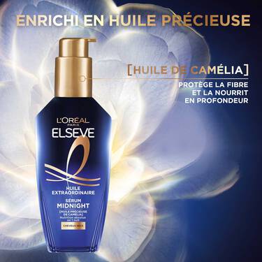 ELSEVE Huile Extraordinaire Sérum Nuit 100ml 6 Huiles Précieuses Réparation Nocturne Cheveux Secs Abîmés - Image 4