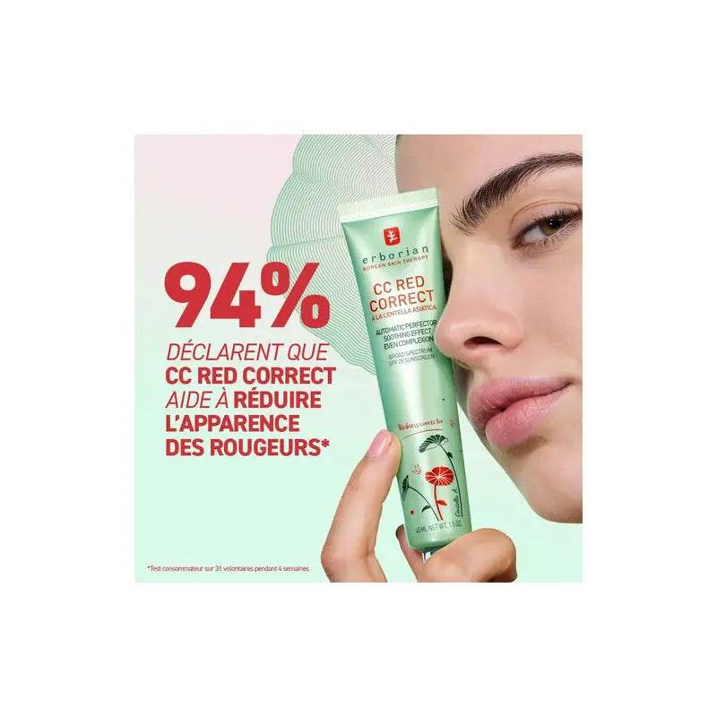 ERBORIAN CC Red Correct crème anti-rougeurs Spf 25 | 45 ml - Image 2