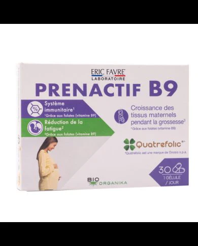 ERIC FAVRE Prenactif B9 30 Capsules Complément Alimentaire Grossesse Acide Folique