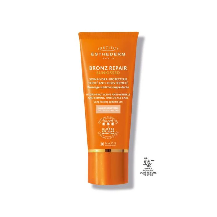 ESTHEDERM Bronz Repair Sunkissed 50ml Soin Protecteur Teinté Anti-Rides Fermeté SPF Soleil Fort Éclat Doré