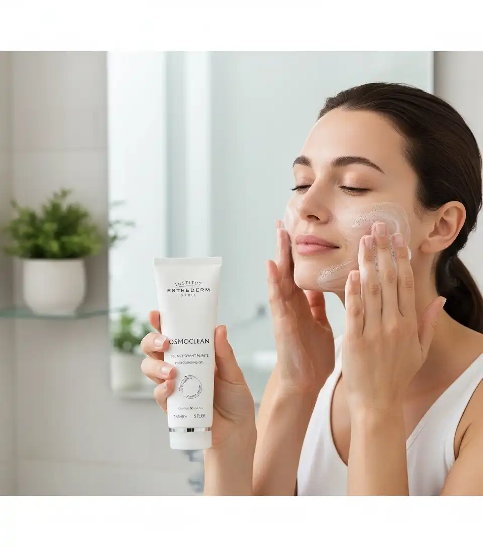 ESTHEDERM Osmoclean Gel Nettoyant Pureté Peaux Grasses 150ml Nettoyage Profond Matifiant Régulation Sébum - Image 2